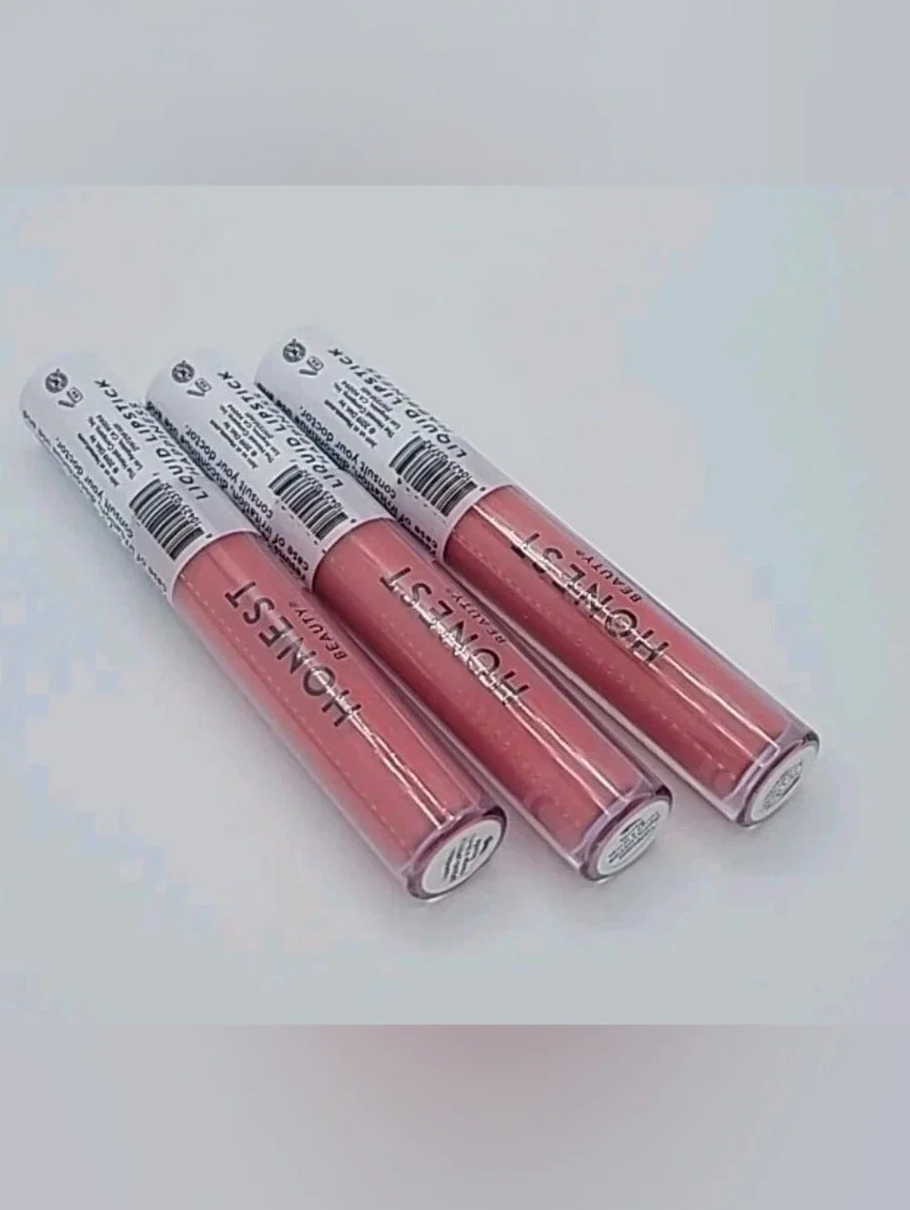 NEW 3x Honest Beauty Hydrating Liquid Lipstick Happiness 0.12 oz Each SEALED